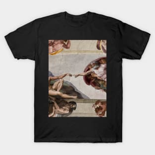 The Creation of Adam By Michelangelo Buonarroti, Touching Hands, Sistine Chapel T-Shirt